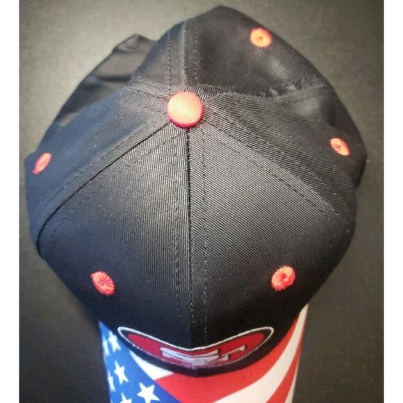 San Francisco 49ers American Flag Splash Hat Cap Vintage 80's 90's - Picture 3 of 11